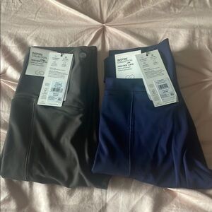 Two pairs Calia Inspire High Rise Capri XS Navy/Brown